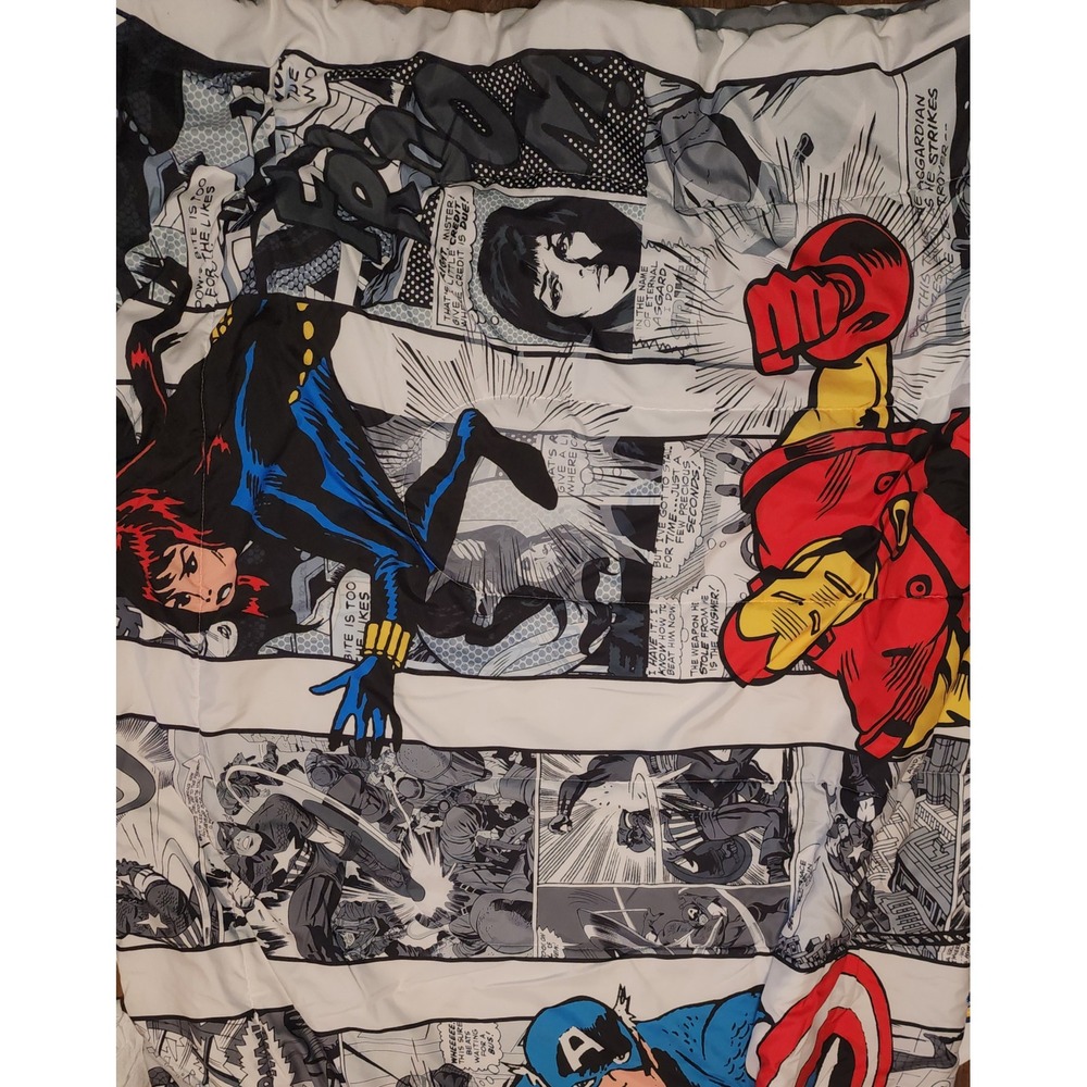 Marvel Avengers Comic Book Full Size Comforter Full Size Sheet Set
